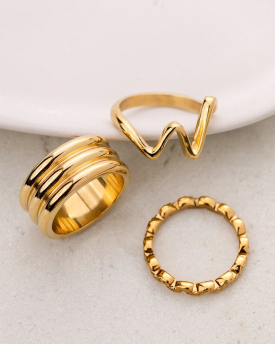 Fluid Motion Anello Oro