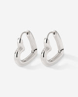Phat Heart Hoops Large Argento