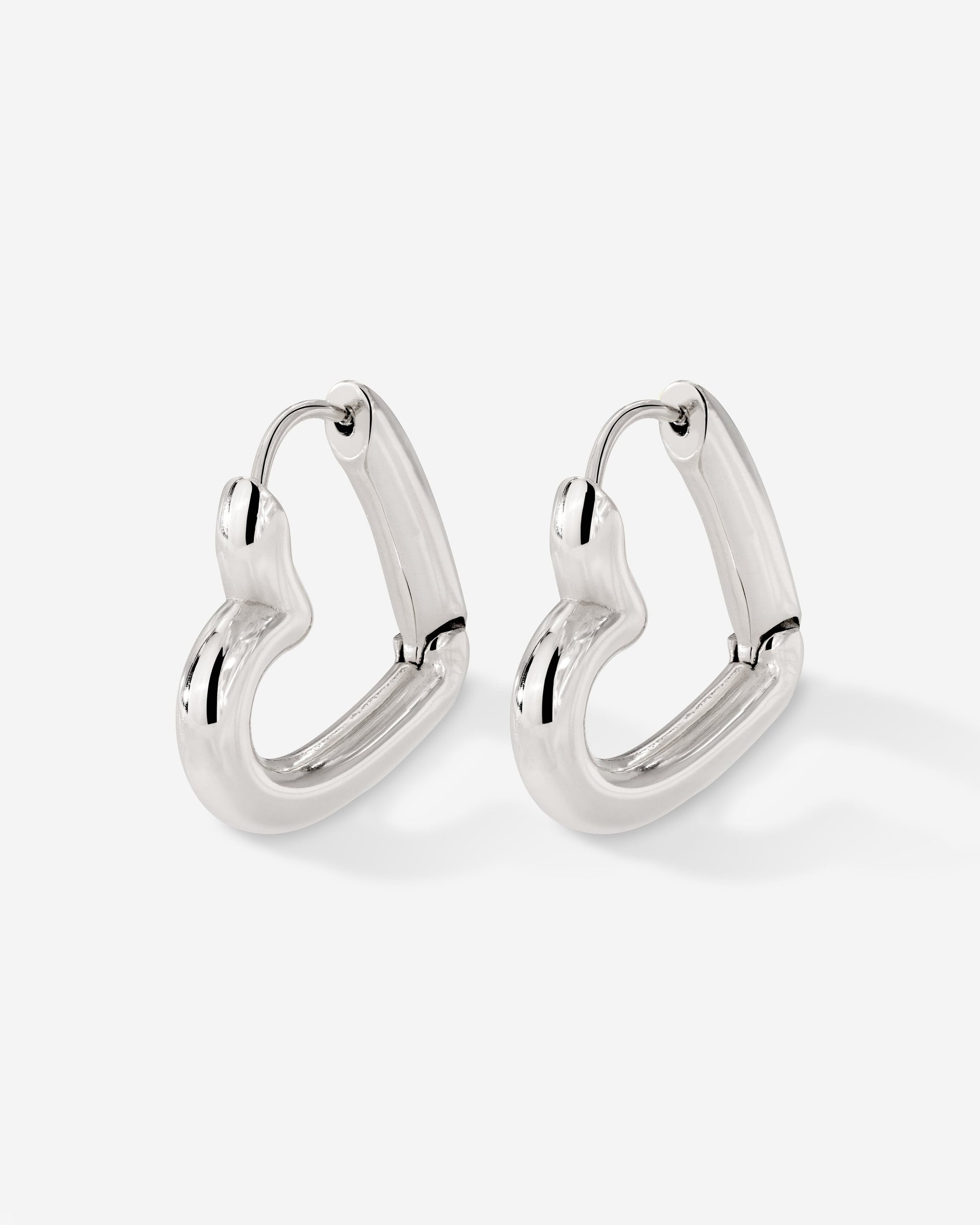 Phat Heart Hoops Large Argento