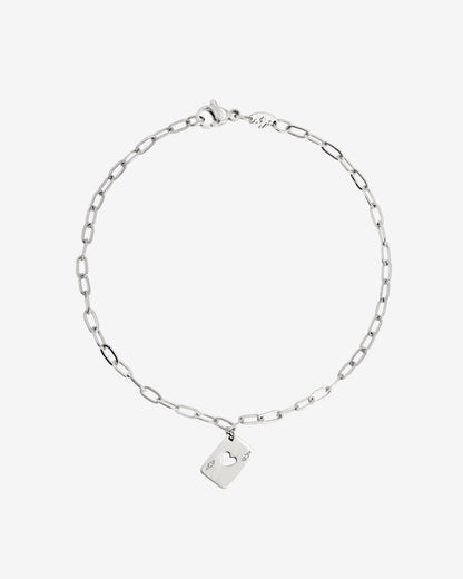 Ace Up the Sleeve Bracciale Argento