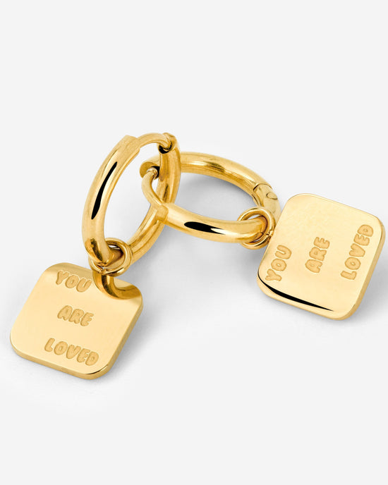 You are loved Hoop Set Small Oro