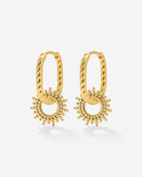 Sunny Oval Twisted Hoop Set Baby Oro