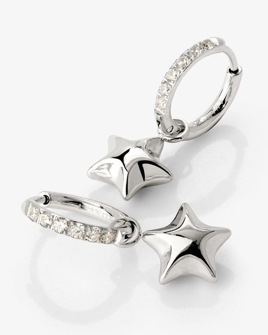 Nova Glimmer Hoop Set Small Argento
