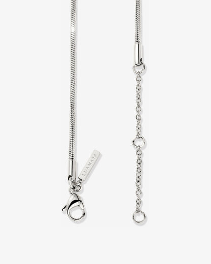 Squared Snake Chain Collana Argento
