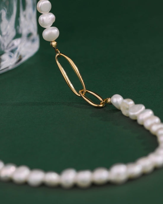 Fluidity Pearl Collana Oro Rosa