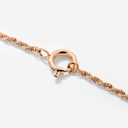 Rope Chain Charm Collana Oro Rosa