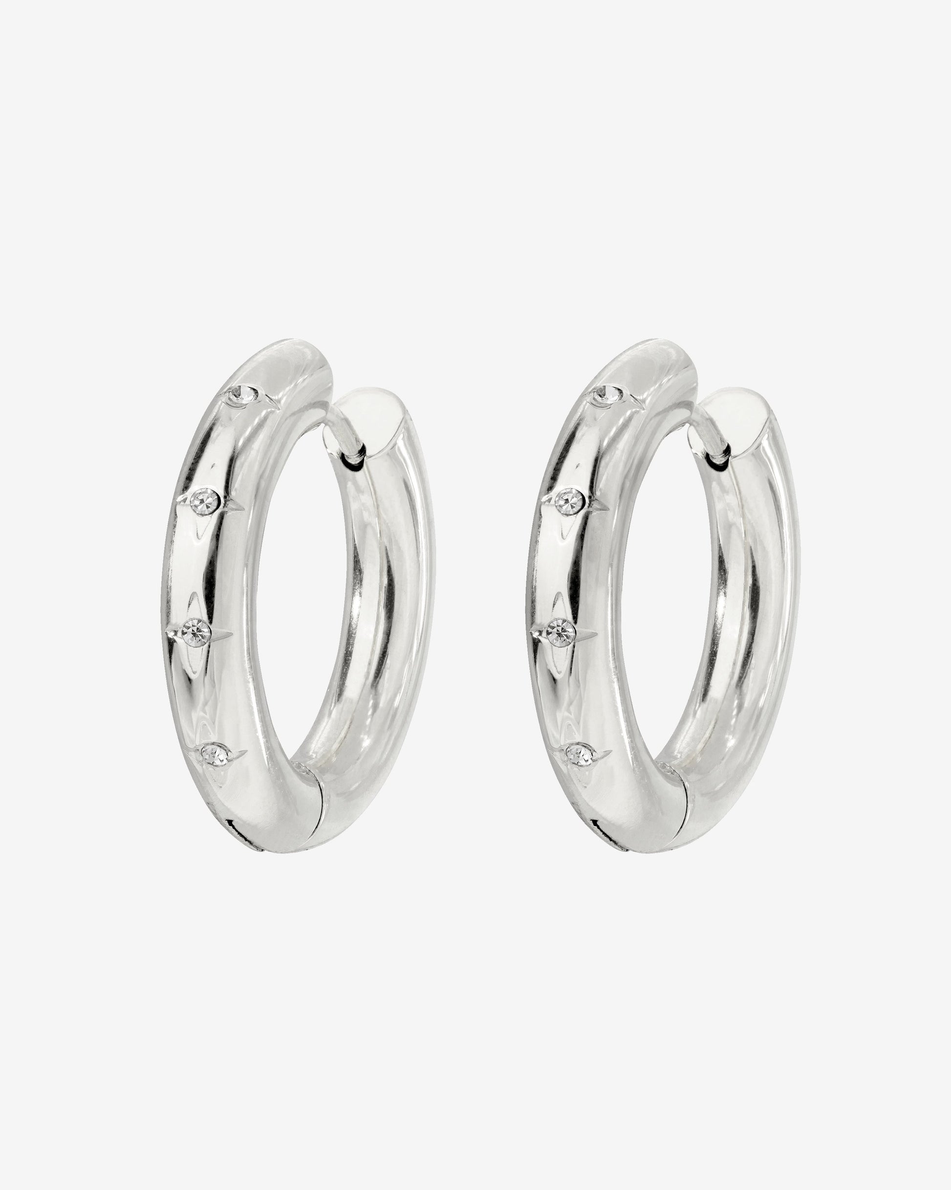 Cute Stargaze Hoops Medium Argento