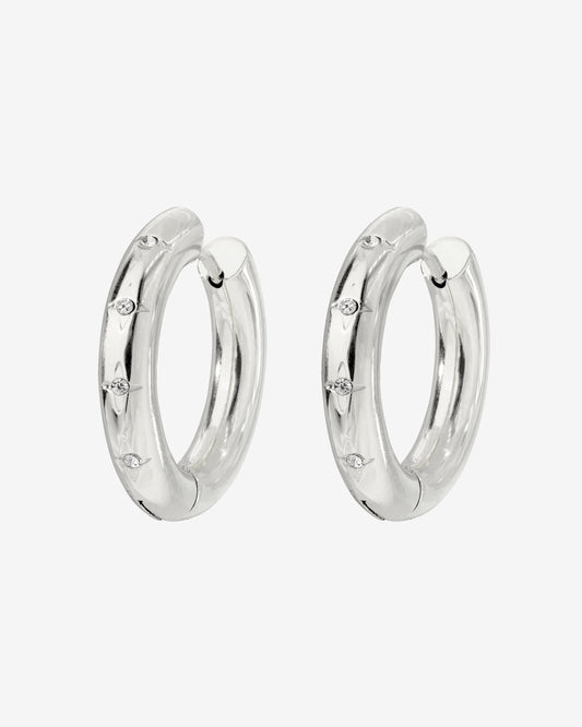 Cute Stargaze Hoops Medium Argento