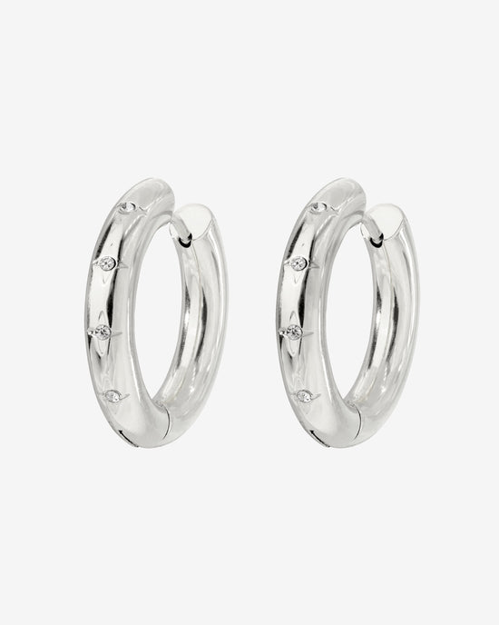 Cute Stargaze Hoops Medium Argento