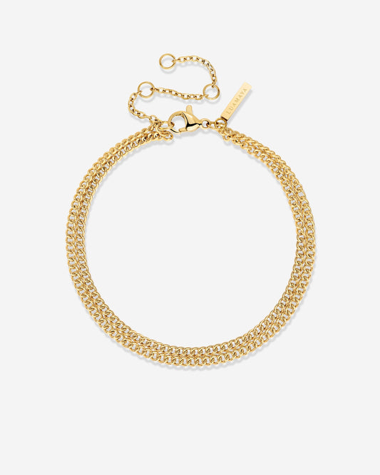 Curb Chain Double Bracciale Oro