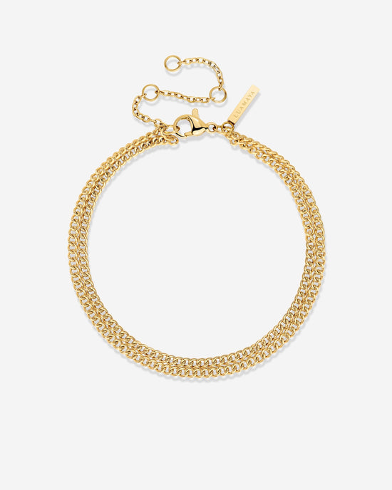 Curb Chain Double Bracciale Oro