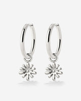 Flowery Hoop Set Medium Argento