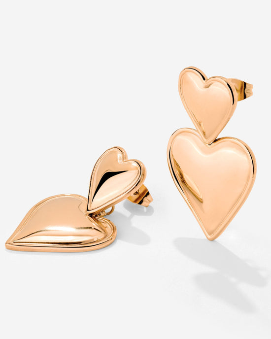 Pillow Hearts Orecchini Oro Rosa