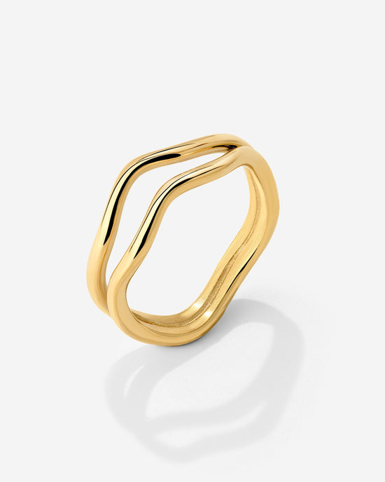 Double Wave Anello Oro
