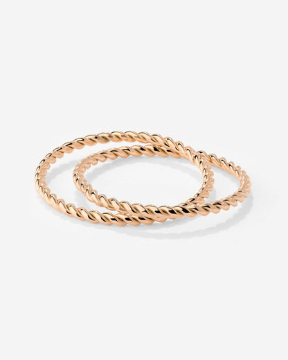 Twisted Anello Duo Oro Rosa