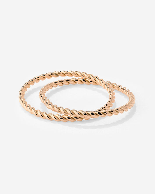 Twisted Anello Duo Oro Rosa