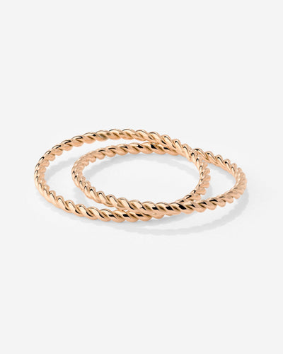 Twisted Anello Duo Oro Rosa