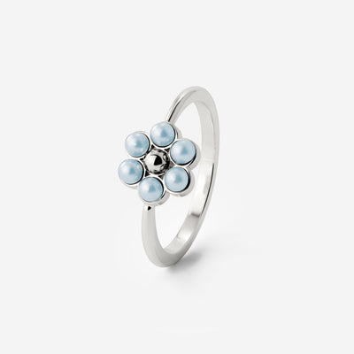 Forever Blue Daisy Anello Argento