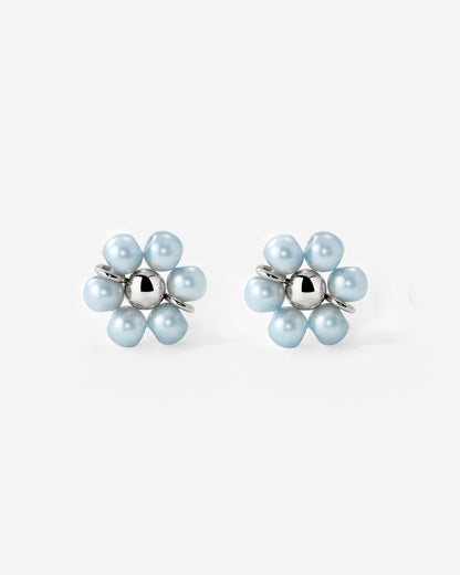 Forever Blue Daisy Orecchini Argento