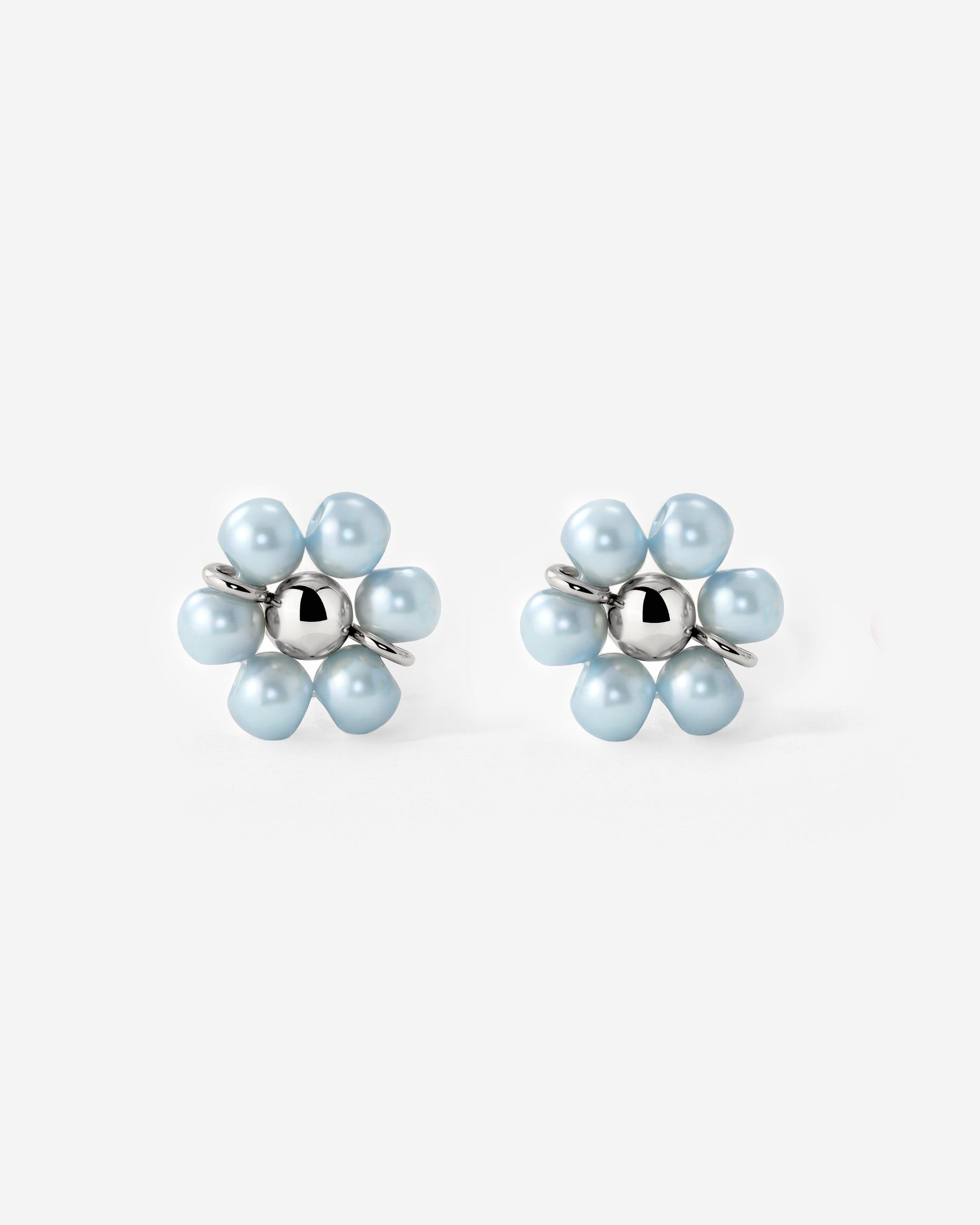 Forever Blue Daisy Orecchini Argento