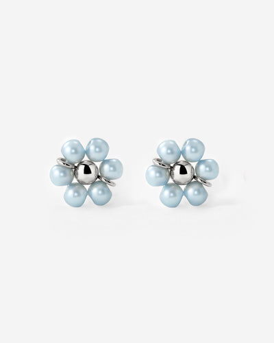 Forever Blue Daisy Orecchini Argento