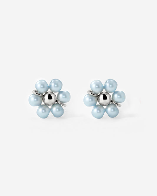 Forever Blue Daisy Orecchini Argento