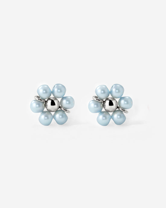 Forever Blue Daisy Orecchini Argento