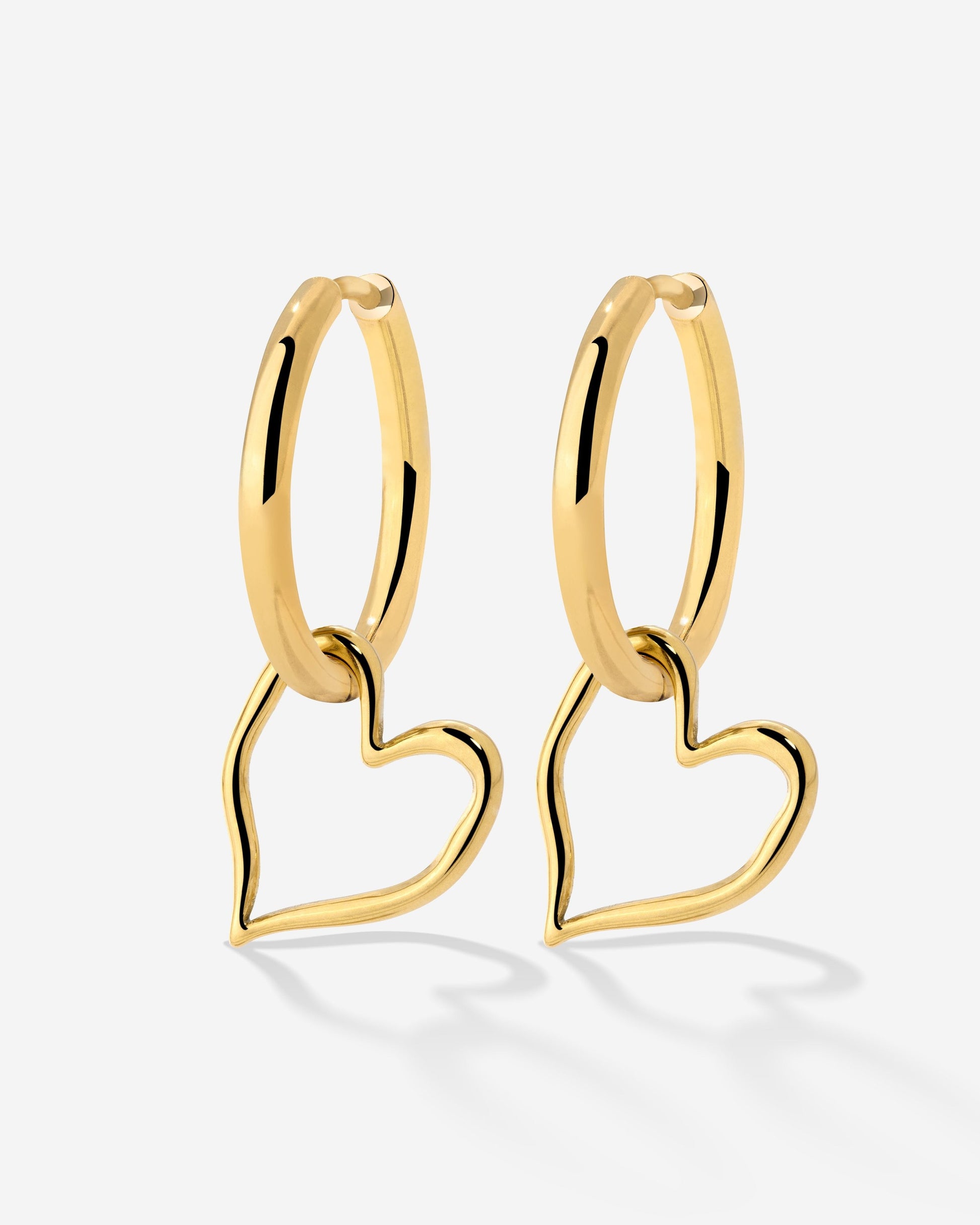 Melting Heart Hoop Set Medium Oro
