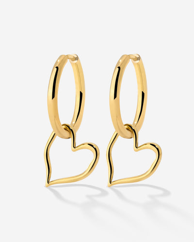 Melting Heart Hoop Set Medium Oro