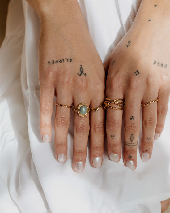 Sea Glass Ring Roségold