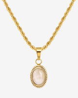 Blush Quartz Collana Oro