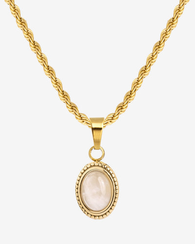Blush Quartz Collana Oro