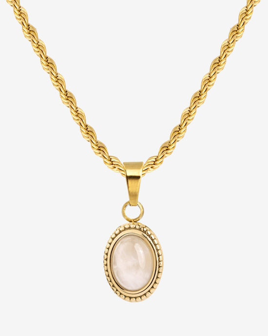 Blush Quartz Collana Oro