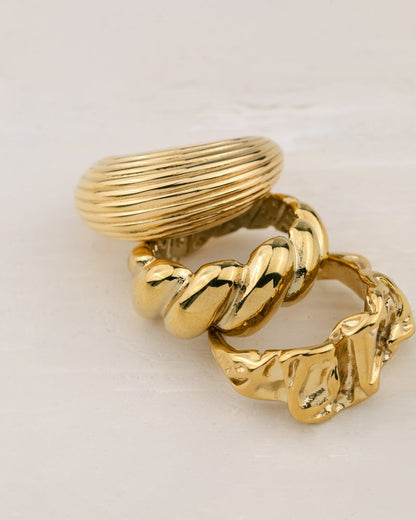 Crinkled Anello Oro