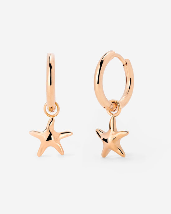 Sea Star Hoop Set Small Oro Rosa