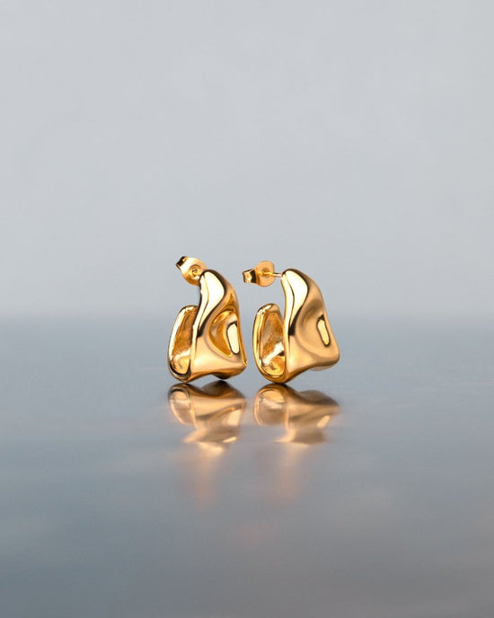 Liquid Shape Orecchini Oro Rosa