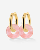 Chunky Peachy Donut Hoop Set Medium Oro