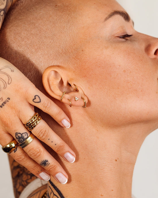 Sparkle Piercing Stud Oro