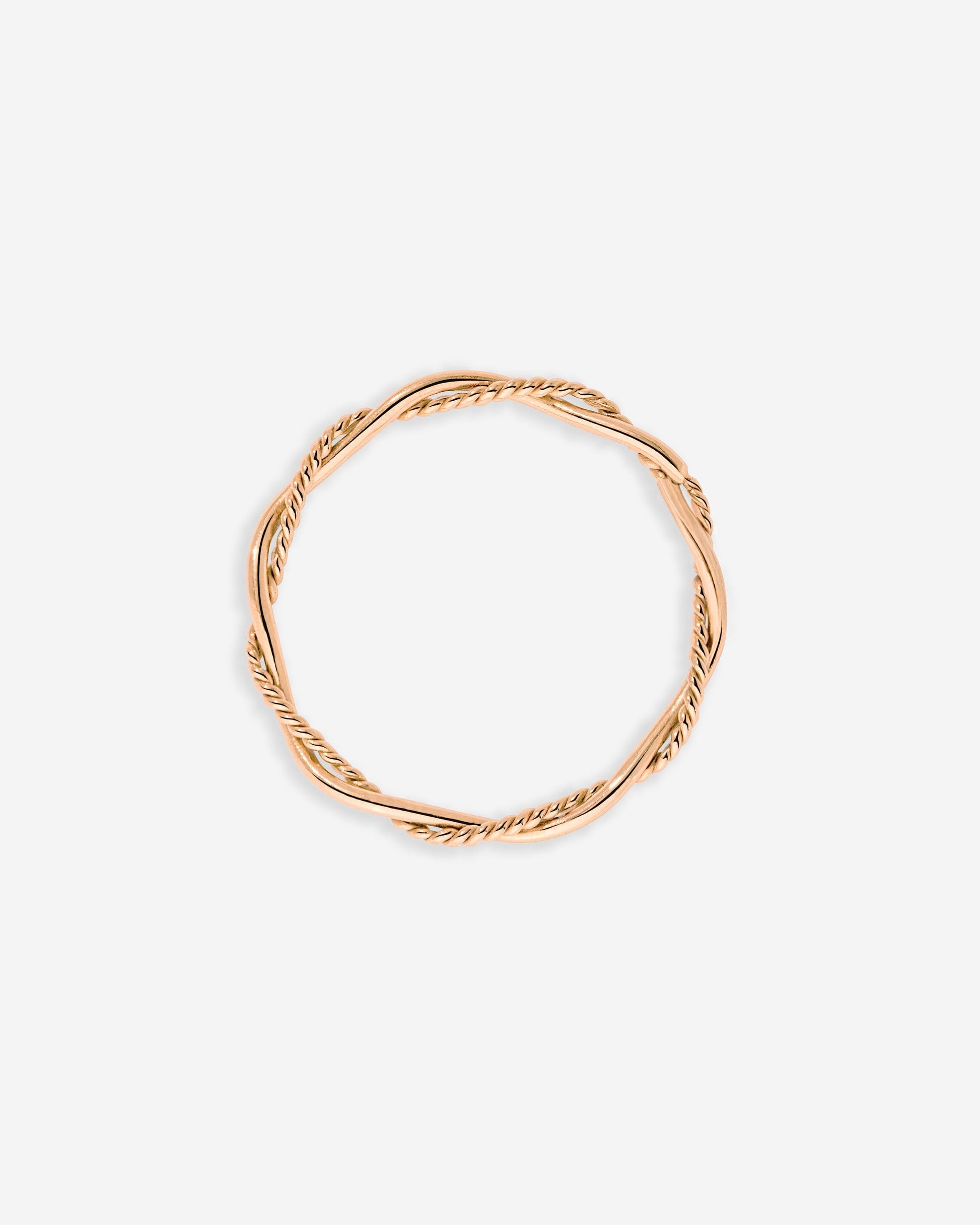 Curly Twist Anello Oro Rosa