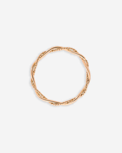 Curly Twist Anello Oro Rosa