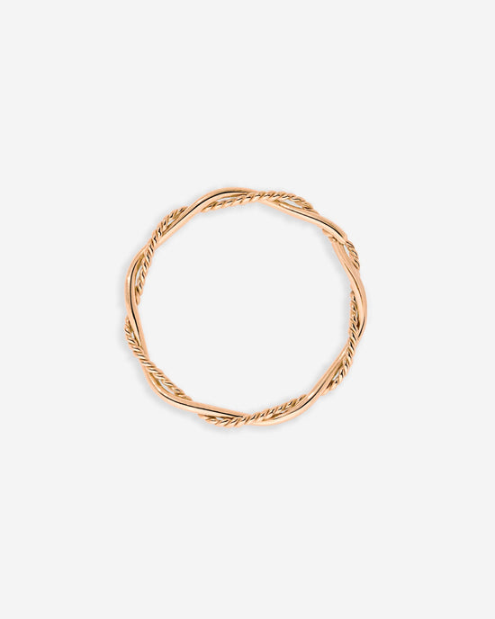 Curly Twist Anello Oro Rosa
