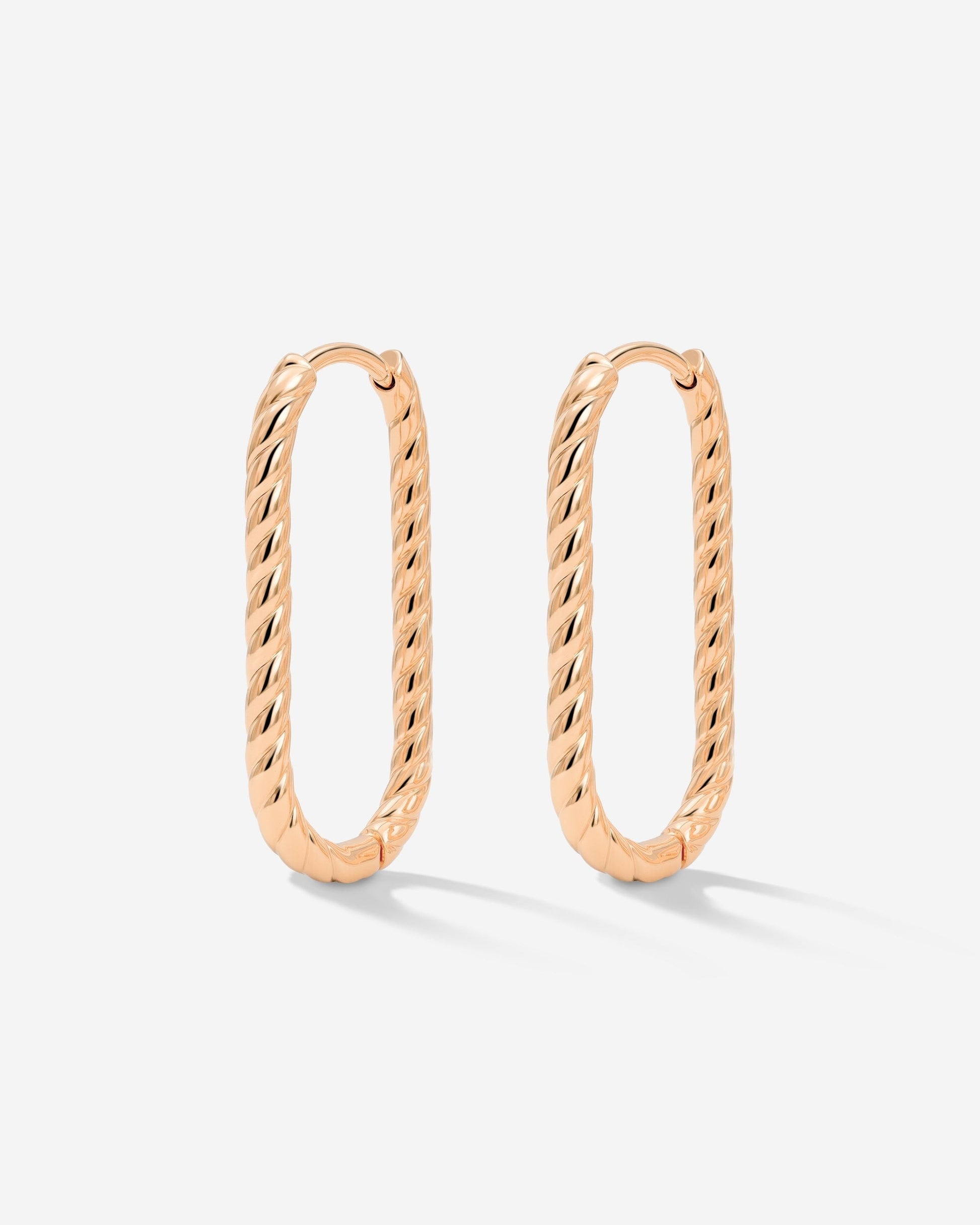 Oval Paloma Hoops Small Oro Rosa