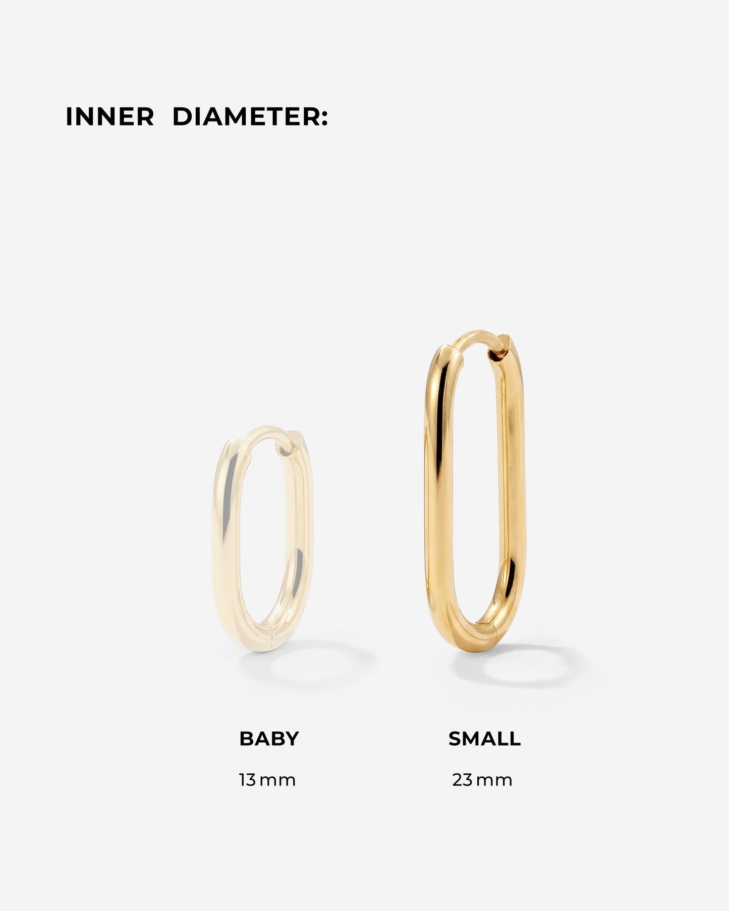 Oval Hoops Small Argento