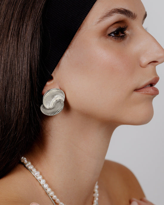 Winding Spiral Orecchini Argento