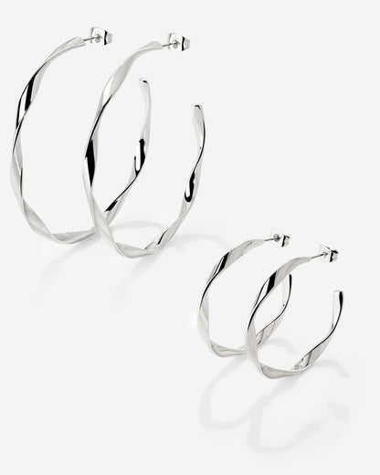 Sahira Hoop Bundle Argento