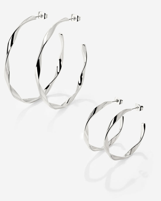 Sahira Hoop Bundle Argento