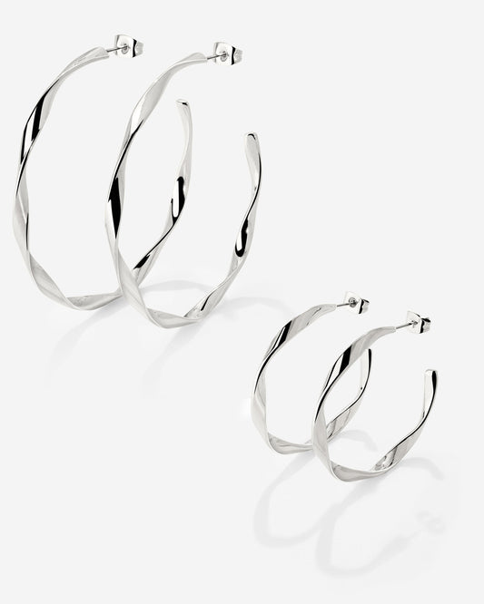 Sahira Hoop Bundle Argento