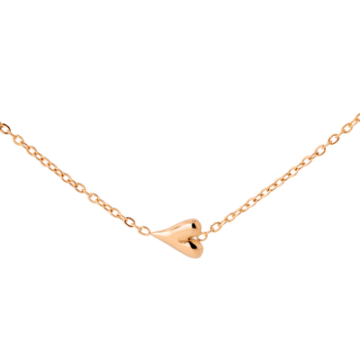 Flowy Heart Collana Oro Rosa