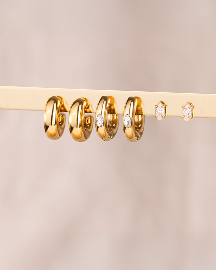 Phat Glowy Hoops Oro Rosa