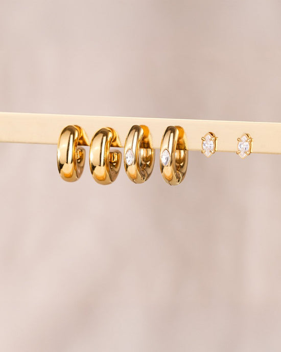 Phat Glowy Hoops Oro Rosa
